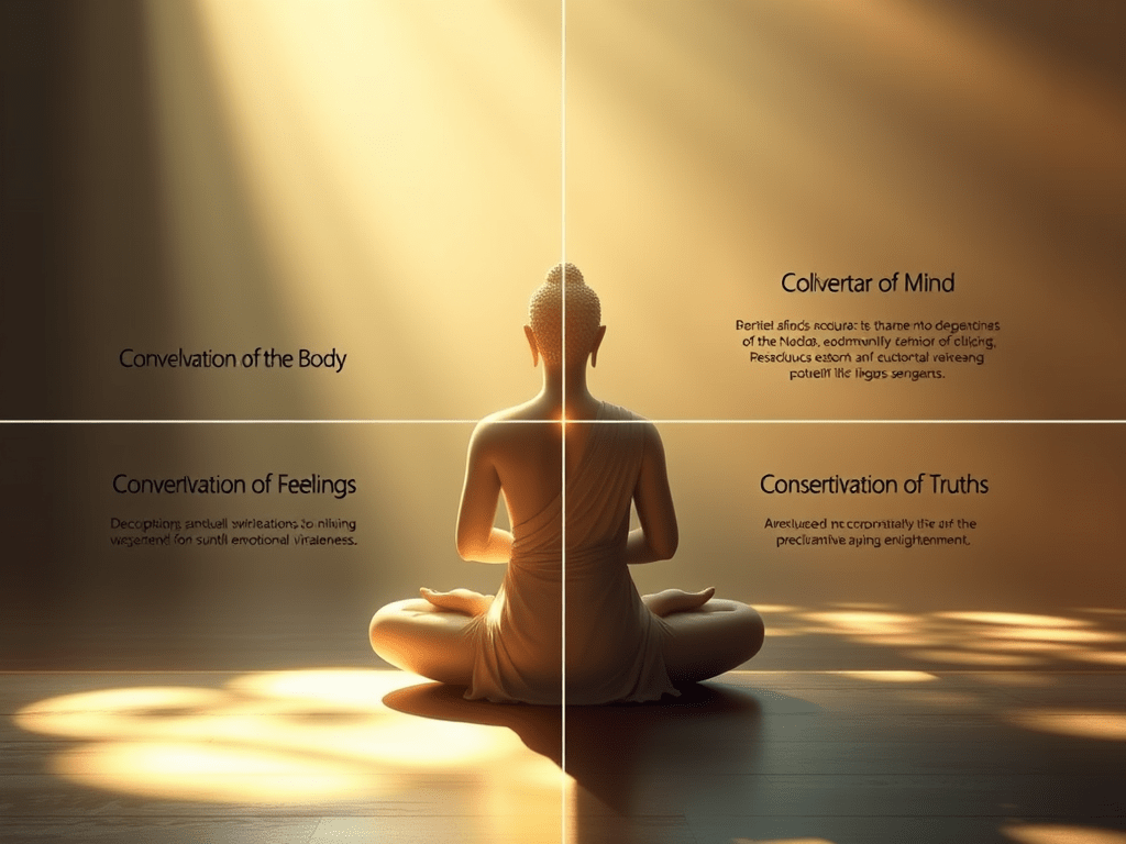 Question 93: COULD YOU PROVIDE AN OVERVIEW OF THE FOUR FOUNDATIONS OF&nbsp;MINDFULNESS?